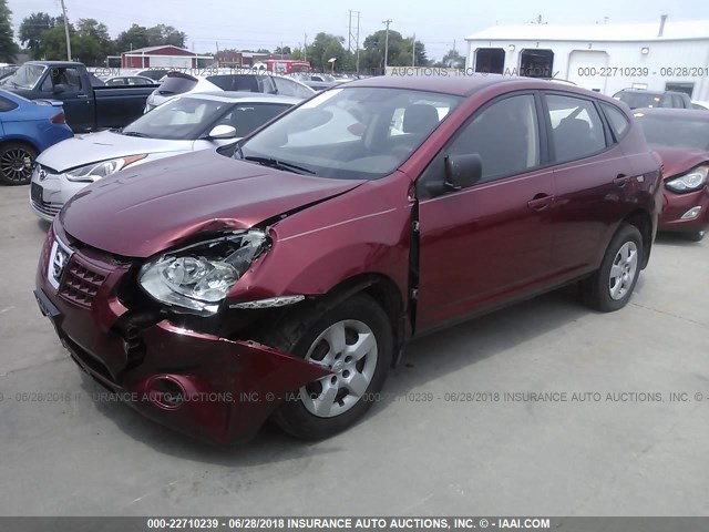 JN8AS58V39W179273 - 2009 NISSAN ROGUE S/SL MAROON photo 2