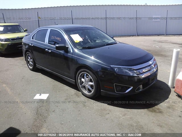 3FAHP0KC0AR227900 - 2010 FORD FUSION SPORT BLACK photo 1