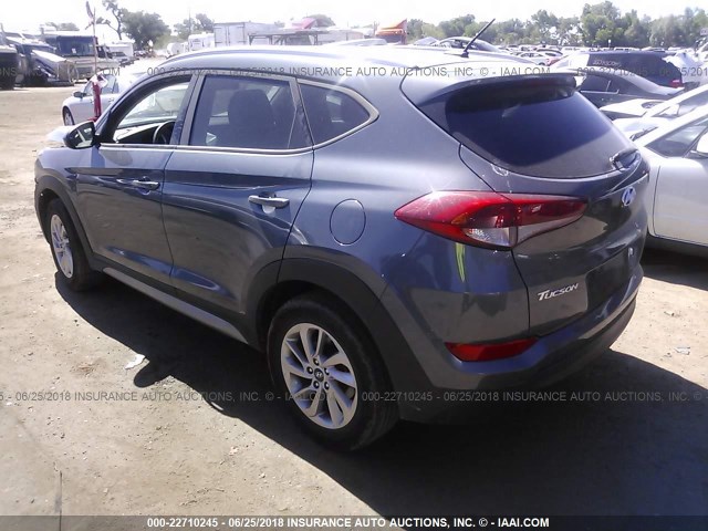 KM8J33A47HU252598 - 2017 HYUNDAI TUCSON LIMITED/SPORT AND ECO/SE GRAY photo 3