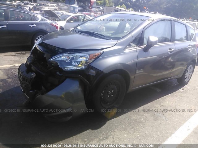 3N1CE2CP1HL366392 - 2017 NISSAN VERSA NOTE S/S PLUS/SV/SL/SR GRAY photo 2