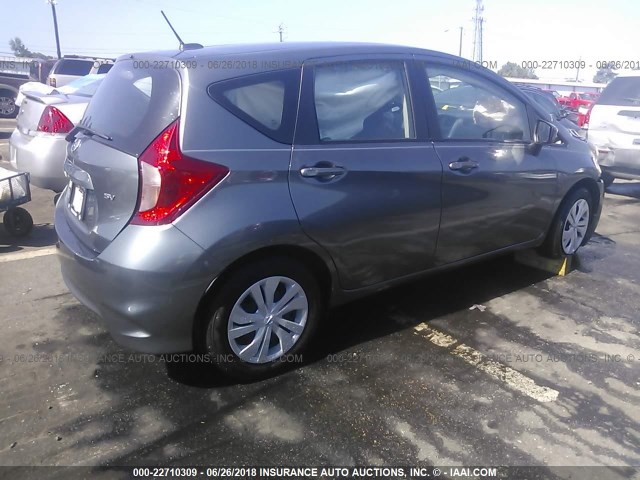 3N1CE2CP1HL366392 - 2017 NISSAN VERSA NOTE S/S PLUS/SV/SL/SR GRAY photo 4