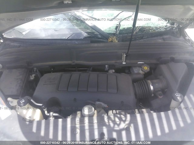 5GAKRBED6BJ397072 - 2011 BUICK ENCLAVE CXL 银色 照片 10