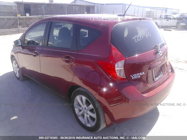 3N1CE2CP1FL414373 - 2015 NISSAN VERSA NOTE S/S PLUS/SV/SL/SR RED photo 3