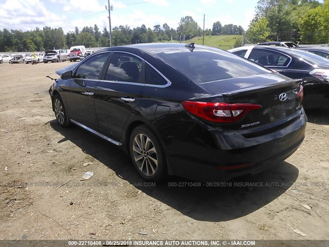 5NPE34AF1GH337863 - 2016 HYUNDAI SONATA SPORT/LIMITED BLACK photo 3