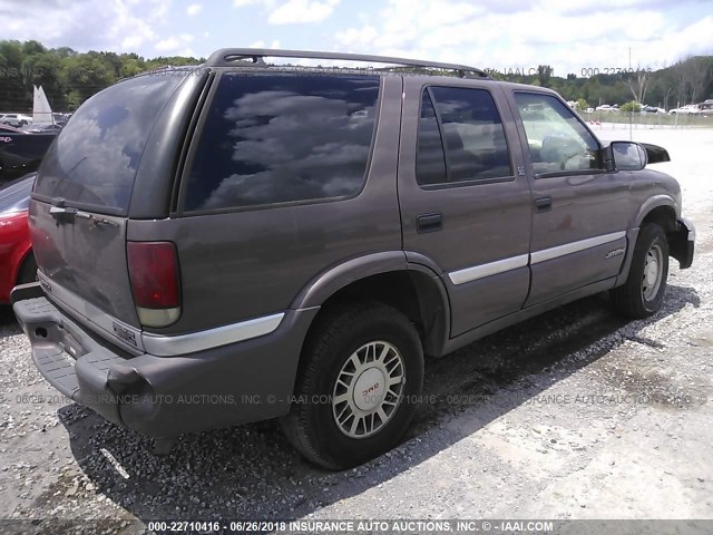 1GKDT13W3X2537446 - 1999 GMC JIMMY BROWN photo 4