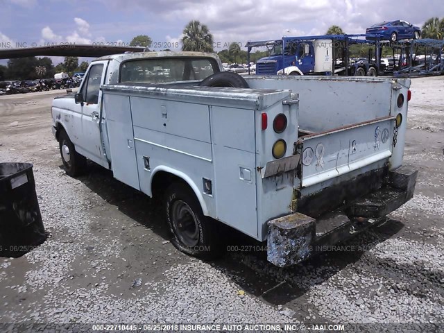 1FTHF25H8HNA54429 - 1987 FORD F250 BLUE photo 3