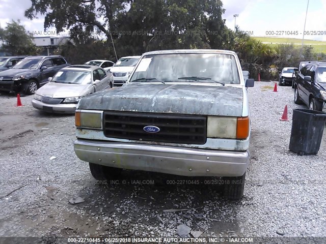 1FTHF25H8HNA54429 - 1987 FORD F250 BLUE photo 6