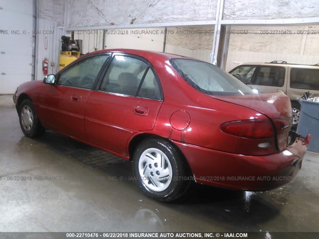 1FALP13P8VW372140 - 1997 FORD ESCORT LX/SPORT RED photo 3