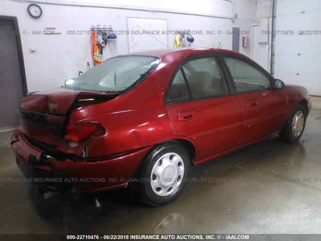 1FALP13P8VW372140 - 1997 FORD ESCORT LX/SPORT RED photo 4