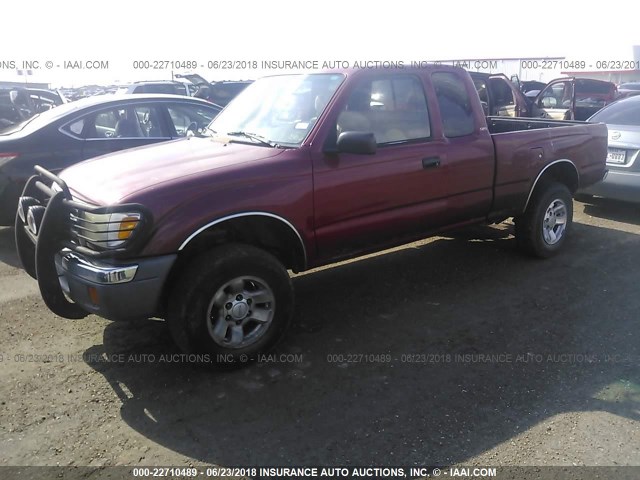 4TASN92N9XZ509707 - 1999 TOYOTA TACOMA XTRACAB PRERUNNER წითელი ფოტო 2