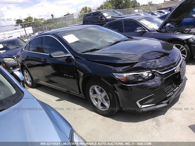 1G1ZB5ST9GF351589 - 2016 CHEVROLET MALIBU LS BLACK photo 1