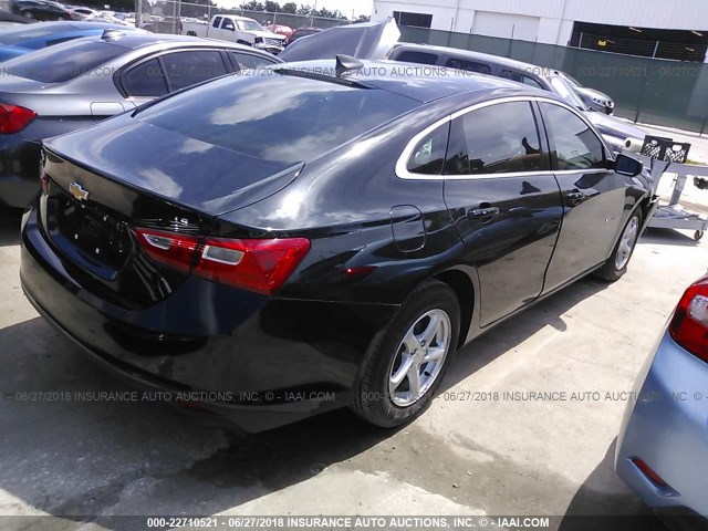 1G1ZB5ST9GF351589 - 2016 CHEVROLET MALIBU LS BLACK photo 4