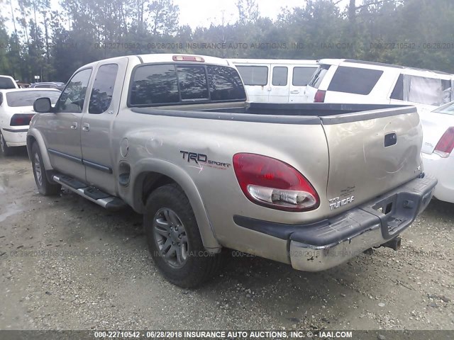 5TBRT34106S479599 - 2006 TOYOTA TUNDRA ACCESS CAB SR5 BEIGE photo 3