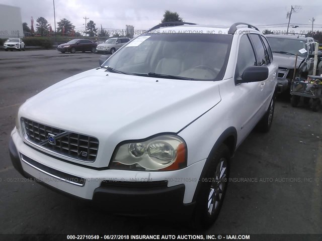 YV1CZ852851183414 - 2005 VOLVO XC90 V8 WHITE photo 2