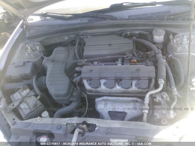 2HGES16395H585110 - 2005 HONDA CIVIC DX VP 银色 照片 10