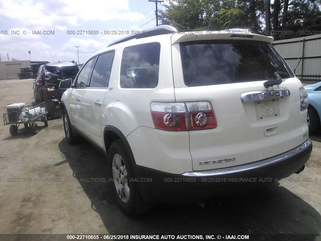 1GKER23D09J166231 - 2009 GMC ACADIA SLT-1 WHITE photo 3