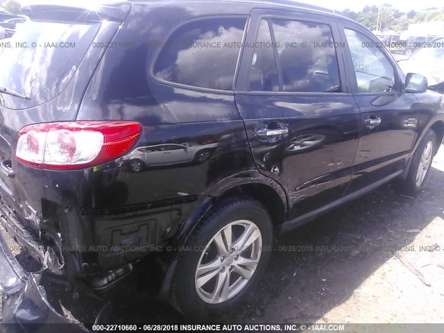 5XYZKDAG9CG110855 - 2012 HYUNDAI SANTA FE LIMITED BLACK photo 4