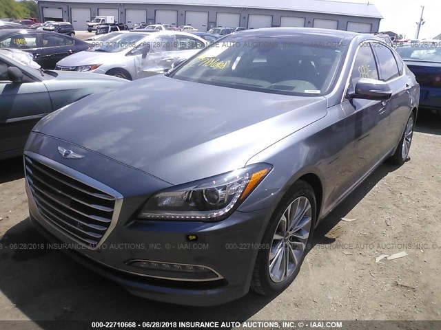 KMHGN4JE1HU169025 - 2017 GENESIS G80 PREMIUM/ULTIMATE GRAY photo 2