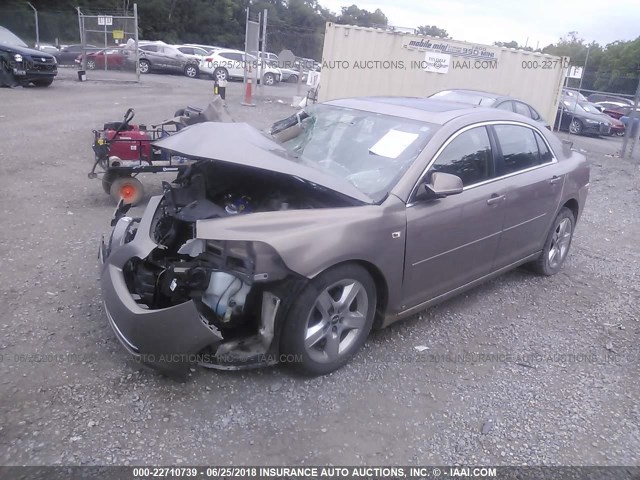 1G1ZH57B28F272460 - 2008 CHEVROLET MALIBU 1LT Champagne photo 2