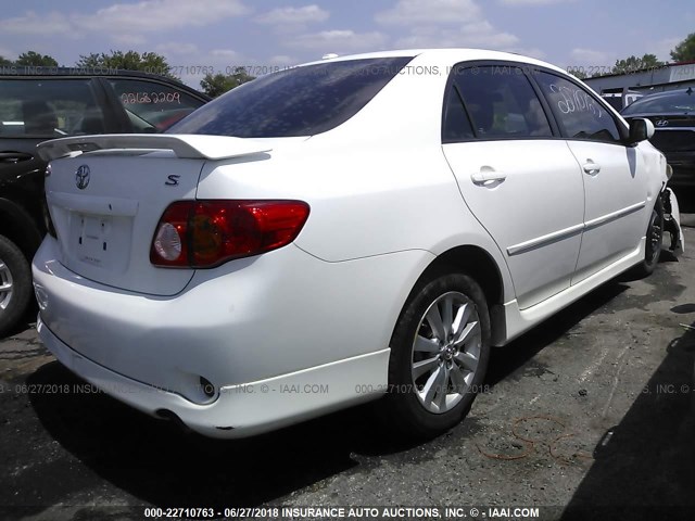 1NXBU4EE9AZ328306 - 2010 TOYOTA COROLLA S/LE/XLE WHITE photo 4