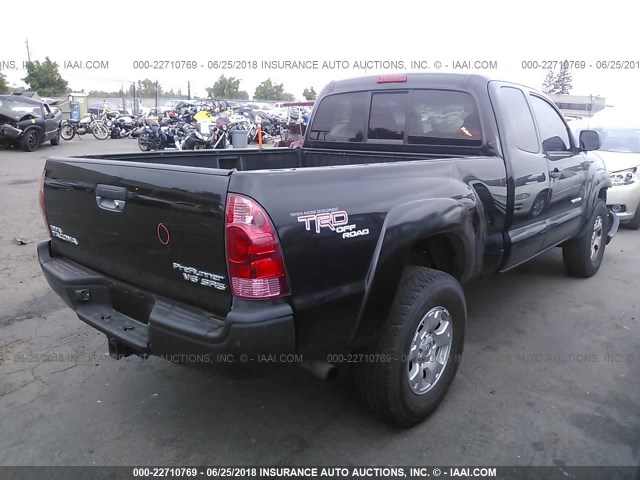 5TETU62N27Z399775 - 2007 TOYOTA TACOMA PRERUNNER ACCESS CAB BLACK photo 4