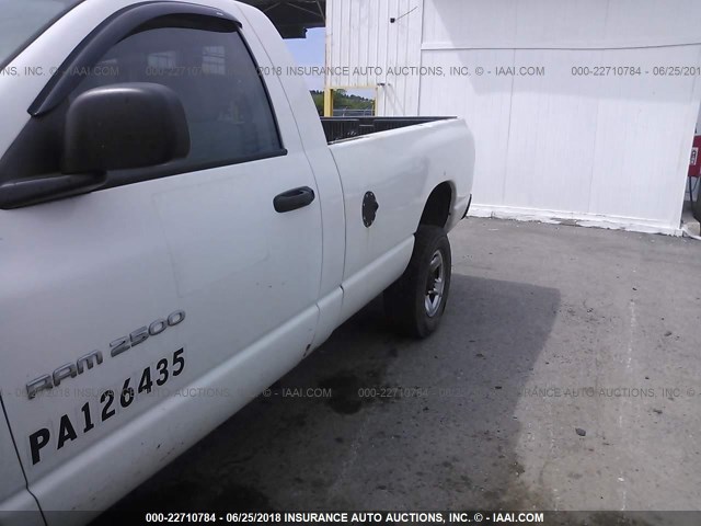 3D7KS26D96G202161 - 2006 DODGE RAM 2500 ST/SLT WHITE photo 8