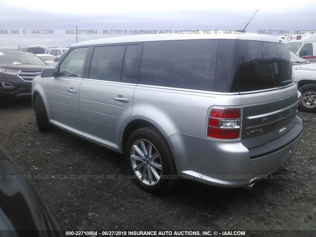 2FMHK6D85EBD05527 - 2014 FORD FLEX LIMITED SILVER photo 3