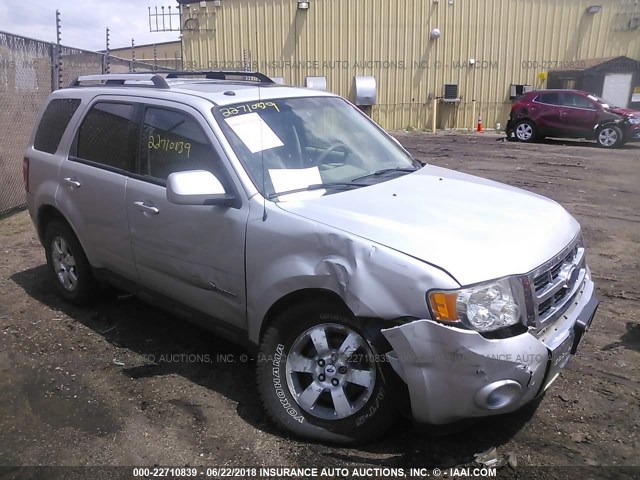 1FMCU59379KA28550 - 2009 FORD ESCAPE HYBRID SILVER photo 1