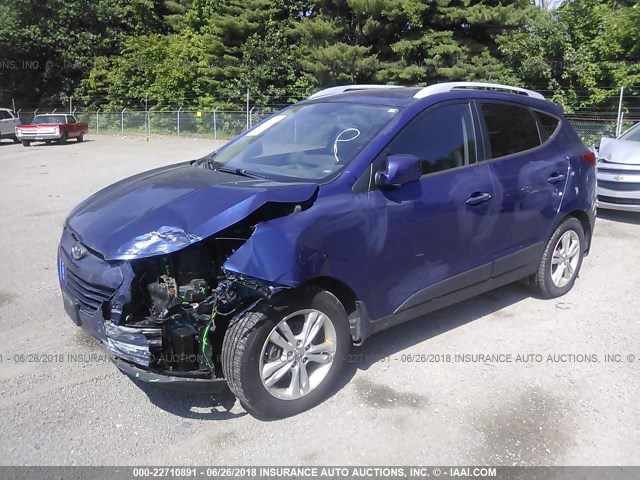 KM8JUCAC3BU159069 - 2011 HYUNDAI TUCSON GLS/LIMITED 蓝色 照片 2