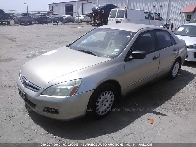 1HGCM56167A185143 - 2007 HONDA ACCORD VALUE TAN photo 2