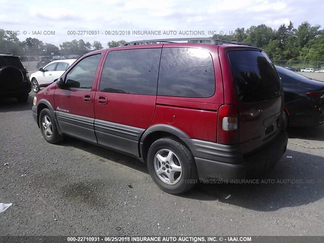 1GMDU03E2YD118919 - 2000 PONTIAC MONTANA RED photo 3