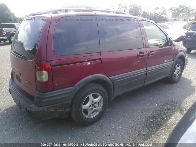 1GMDU03E2YD118919 - 2000 PONTIAC MONTANA RED photo 4