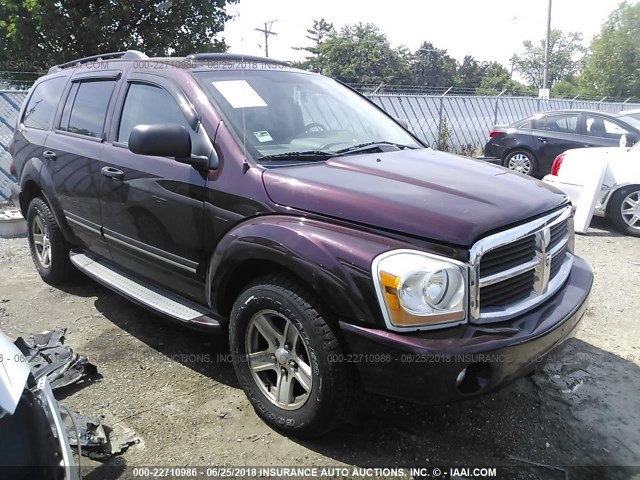 1D4HB58D24F112841 - 2004 DODGE DURANGO LIMITED BURGUNDY photo 1