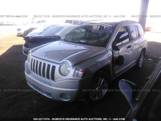 1J8FT47W07D124221 - 2007 JEEP COMPASS SILVER photo 2