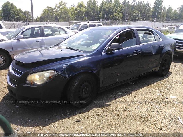 1G1ZA5E00AF278737 - 2010 CHEVROLET MALIBU LS BLUE photo 2