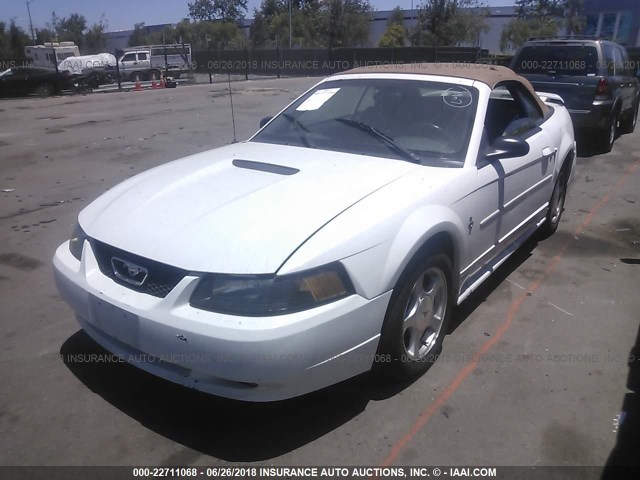 1FAFP44471F209783 - 2001 FORD MUSTANG WHITE photo 2