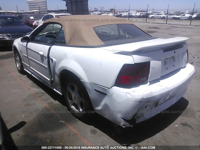 1FAFP44471F209783 - 2001 FORD MUSTANG WHITE photo 3