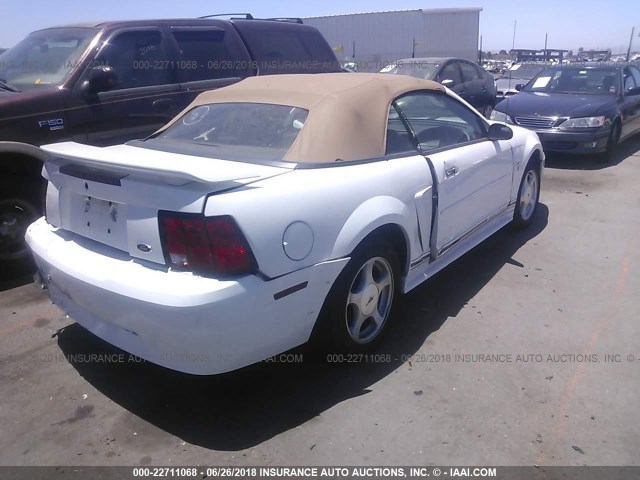 1FAFP44471F209783 - 2001 FORD MUSTANG WHITE photo 4