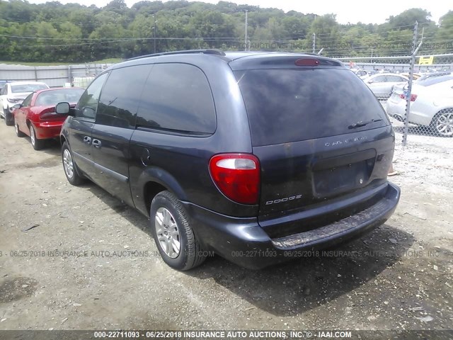 1D4GP24R07B165417 - 2007 DODGE GRAND CARAVAN SE Navy photo 3