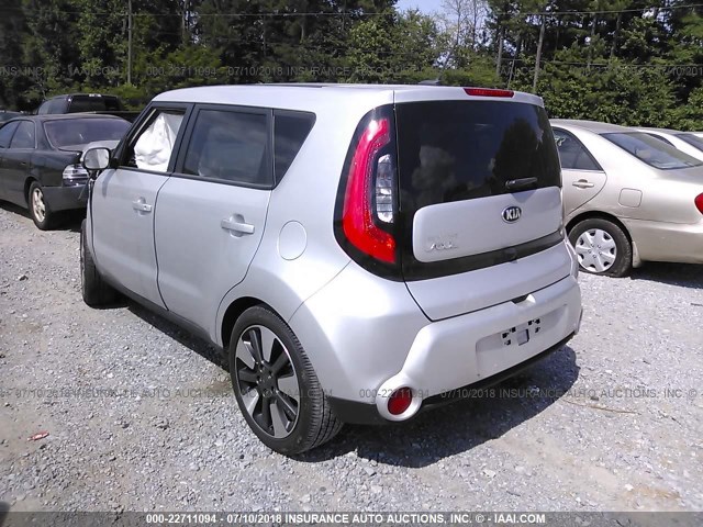 KNDJX3A53E7743505 - 2014 KIA SOUL ! SILVER photo 3