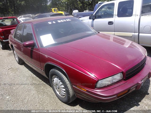 2G4WB55L5R1433167 - 1994 BUICK REGAL CUSTOM BURGUNDY photo 1