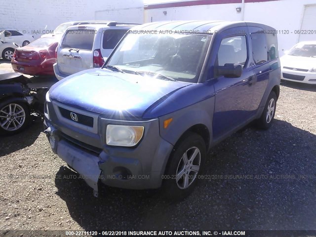 5J6YH28354L015484 - 2004 HONDA ELEMENT LX BLUE photo 2