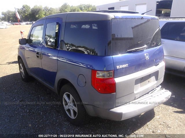 5J6YH28354L015484 - 2004 HONDA ELEMENT LX BLUE photo 3