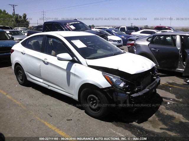 KMHCT4AE3EU695284 - 2014 HYUNDAI ACCENT GLS/GS WHITE photo 1