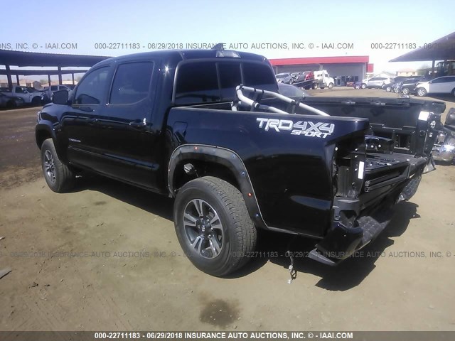 5TFCZ5AN5GX005562 - 2016 TOYOTA TACOMA DBL CAB/SR/SR5/TRD SPT/OR BLACK photo 3