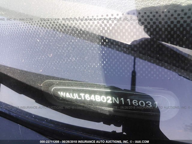 WAULT64B02N116031 - 2002 AUDI A6 3.0 QUATTRO Light Blue photo 9