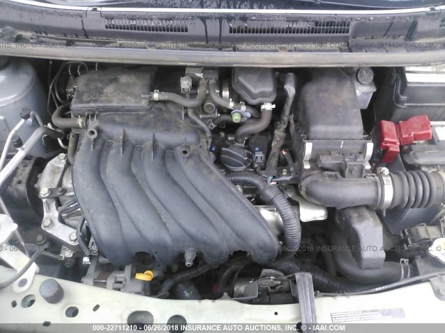 3N1CE2CP4EL370576 - 2014 NISSAN VERSA NOTE S/S PLUS/SV/SL GRAY photo 10