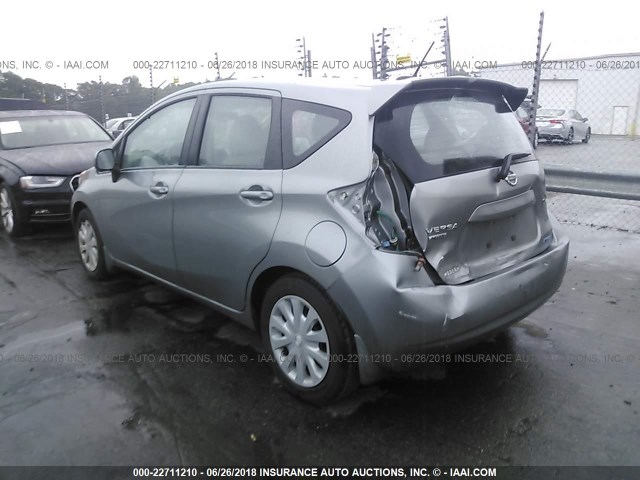 3N1CE2CP4EL370576 - 2014 NISSAN VERSA NOTE S/S PLUS/SV/SL GRAY photo 3