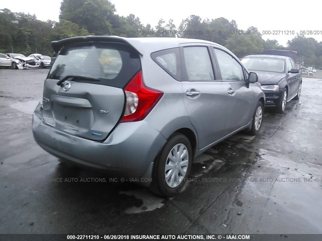 3N1CE2CP4EL370576 - 2014 NISSAN VERSA NOTE S/S PLUS/SV/SL GRAY photo 4