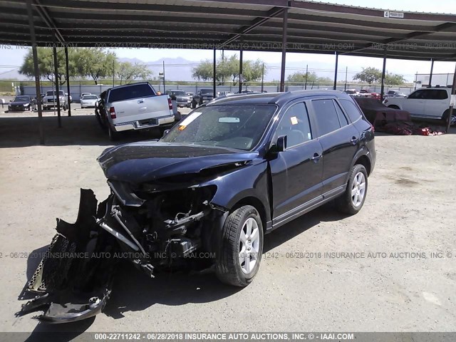 5NMSH13E48H184580 - 2008 HYUNDAI SANTA FE SE/LIMITED BLUE photo 2